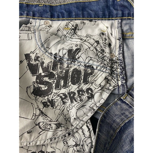 PRPS Bruised Never Broken Jeans 33 Mens Blue USA Cotton‎ Selvedge Baggy Loose - Picture 11 of 16